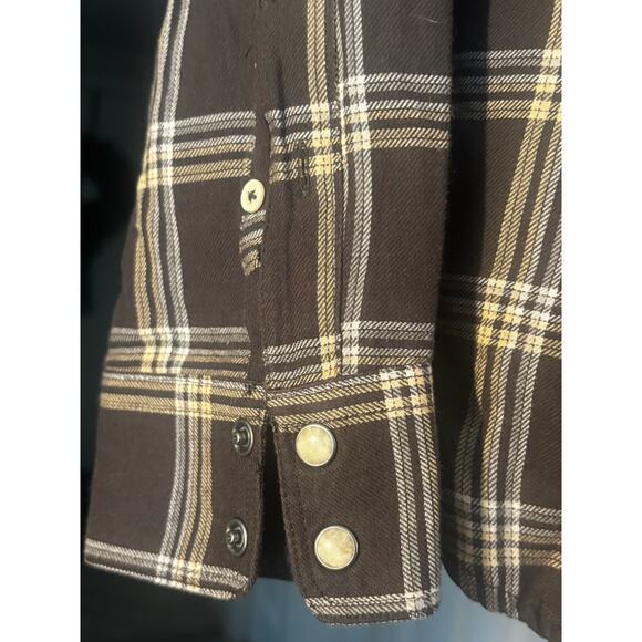 Lucky Brand California Fit Plaid Pearl Snap Shirt Mens M Country Ranch Western - Picture 6 of 8